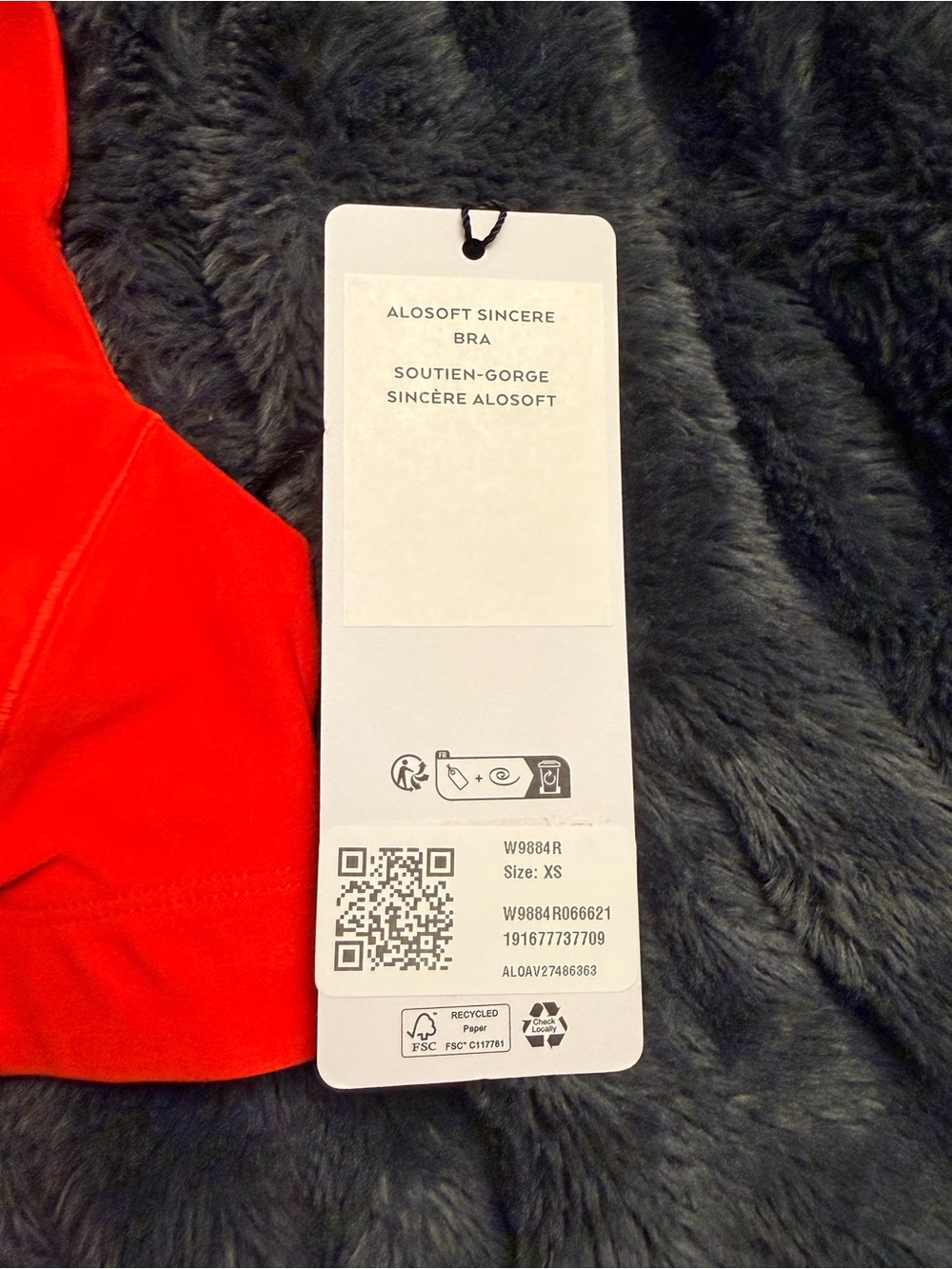ALO Yoga Red Soft Sincere Bra - Picture 3 of 5